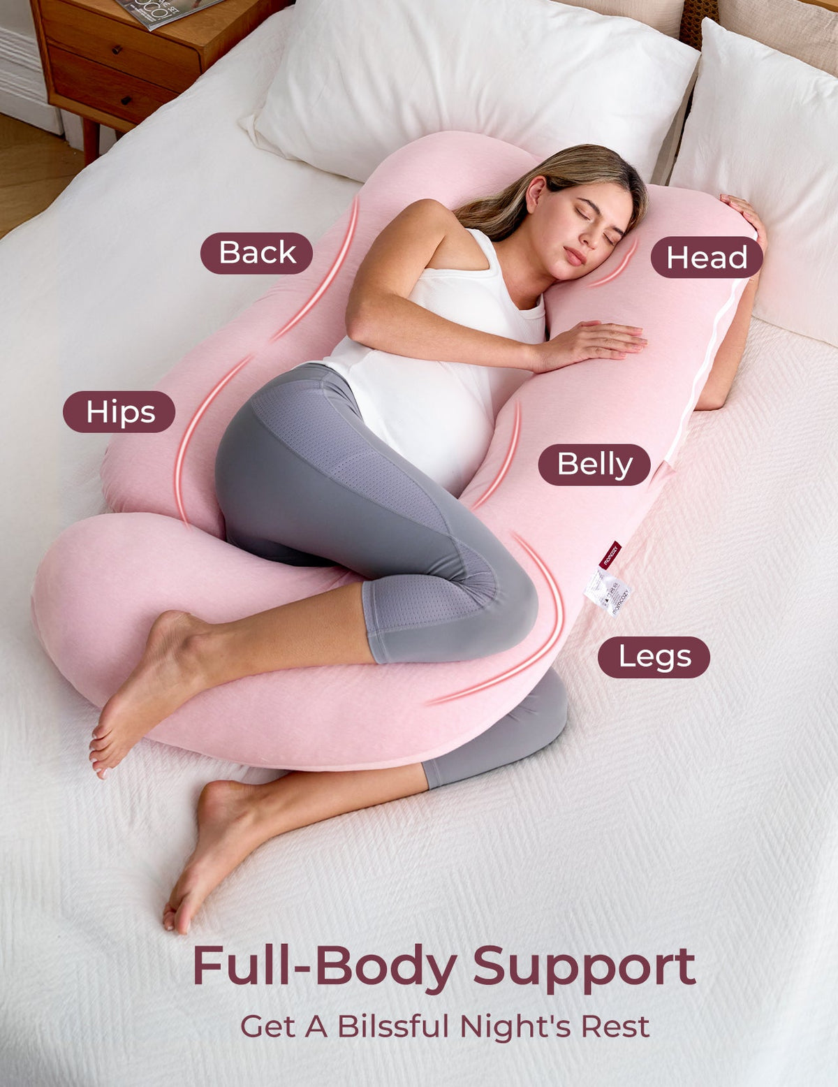 Huggable U-Shaped Pregnancy Pillow