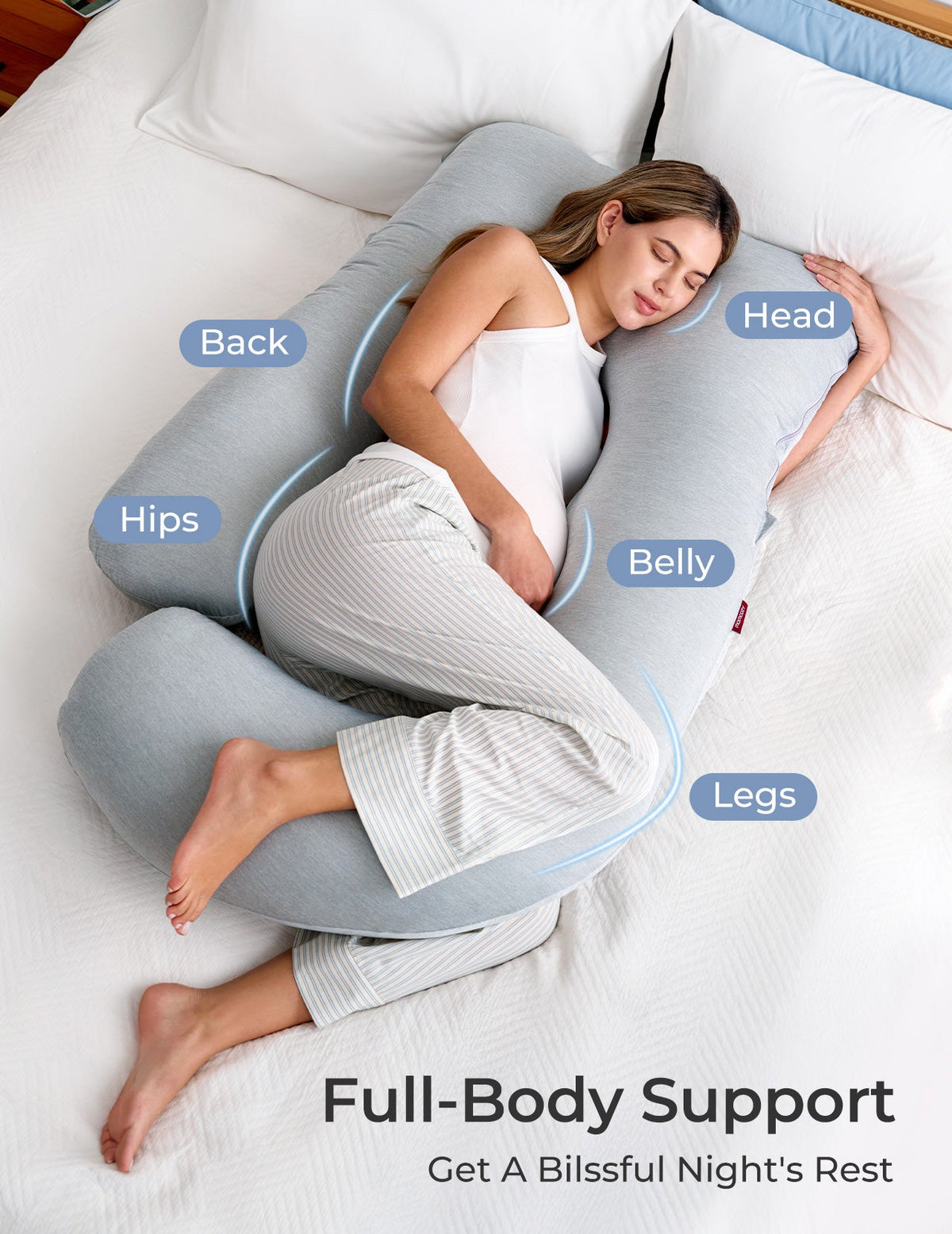Huggable U-Shaped Pregnancy Pillow