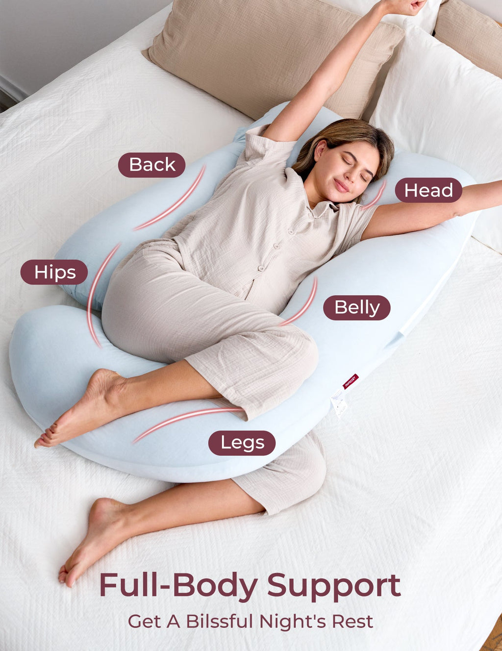 Huggable U-Shaped Pregnancy Pillow