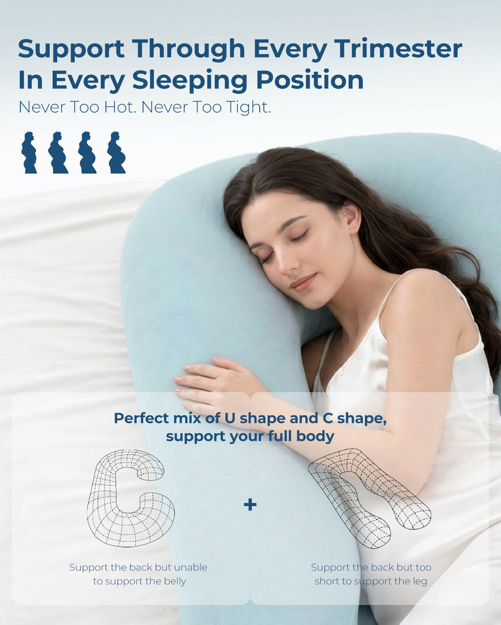 Huggable U-Shaped Pregnancy Pillow