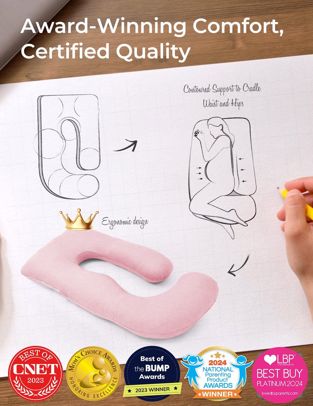 Huggable U-Shaped Pregnancy Pillow