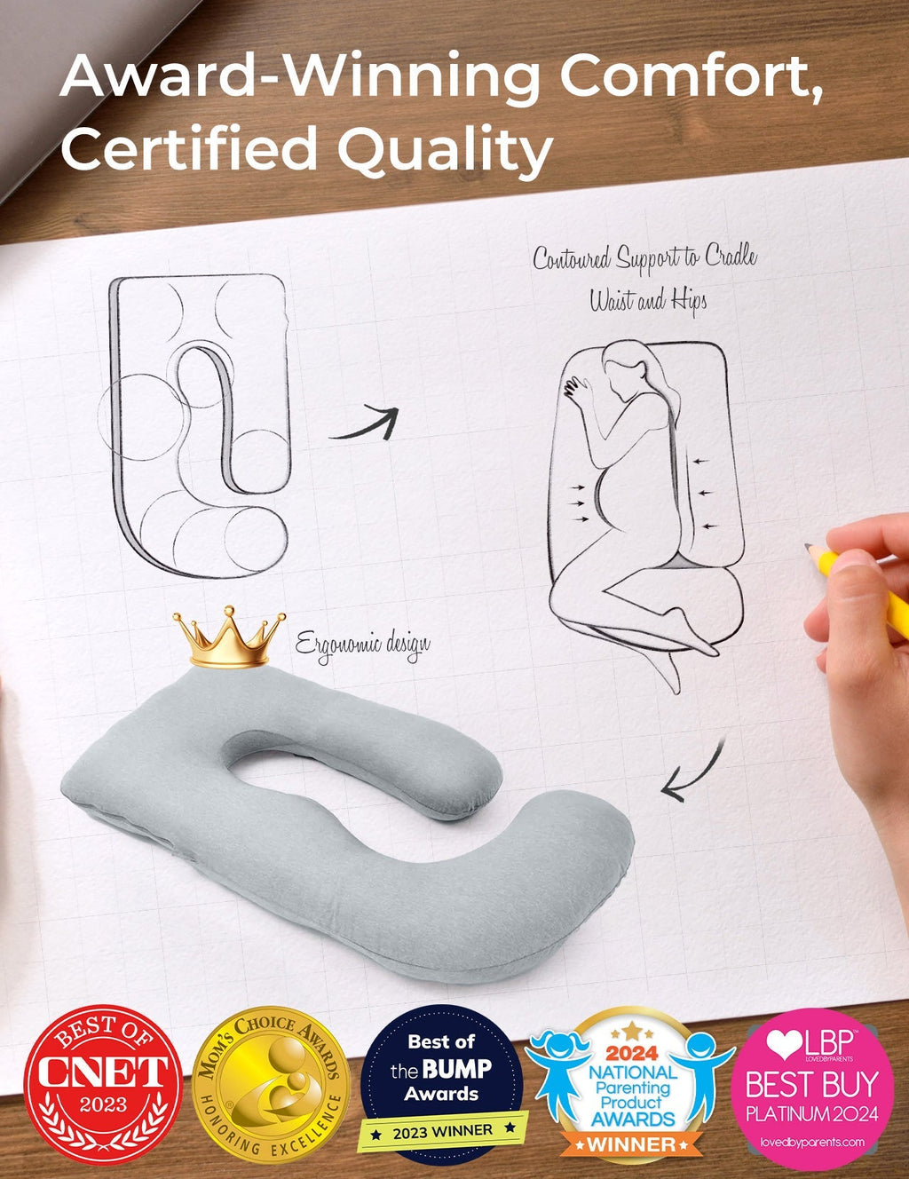 Huggable U-Shaped Pregnancy Pillow