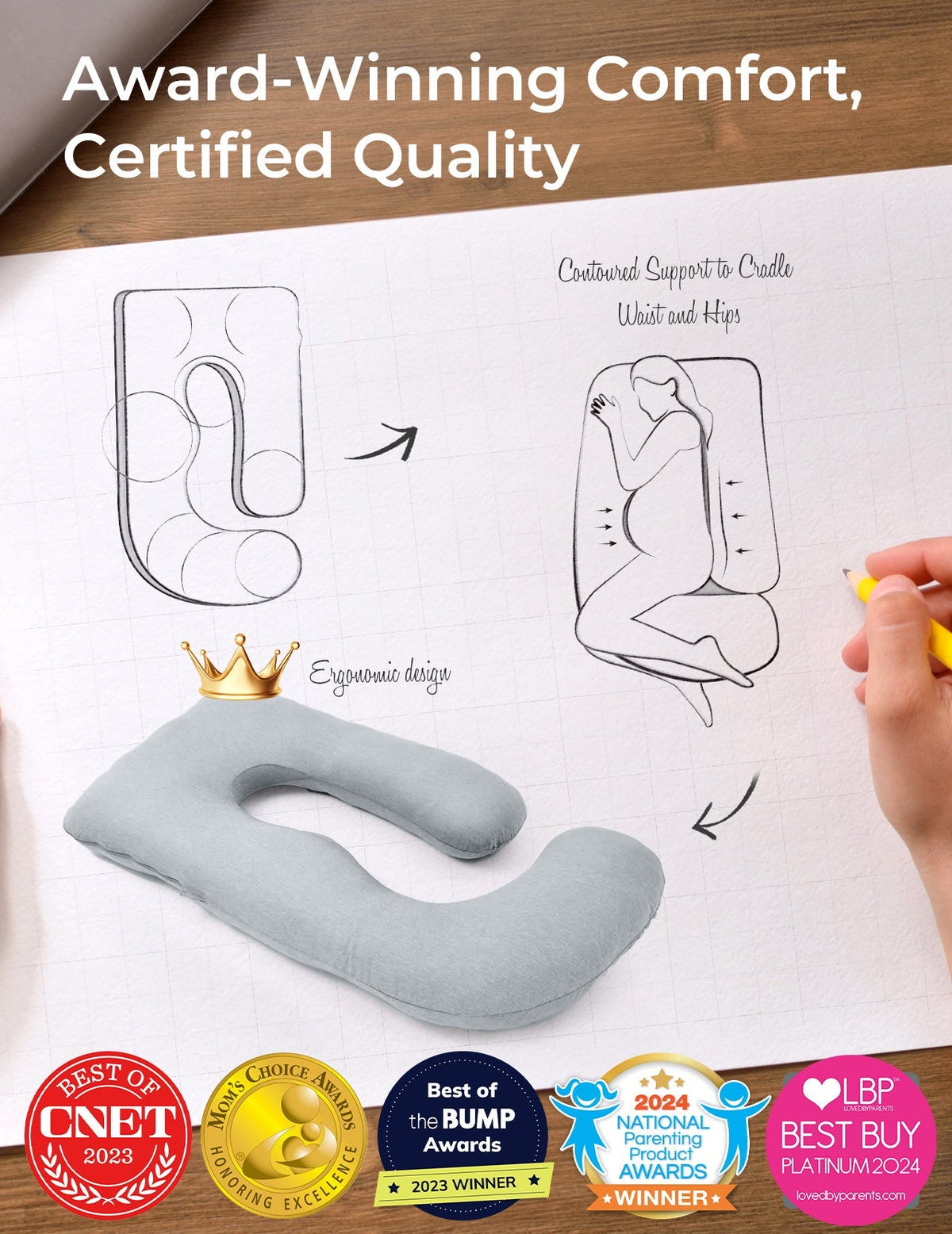 Huggable U-Shaped Pregnancy Pillow