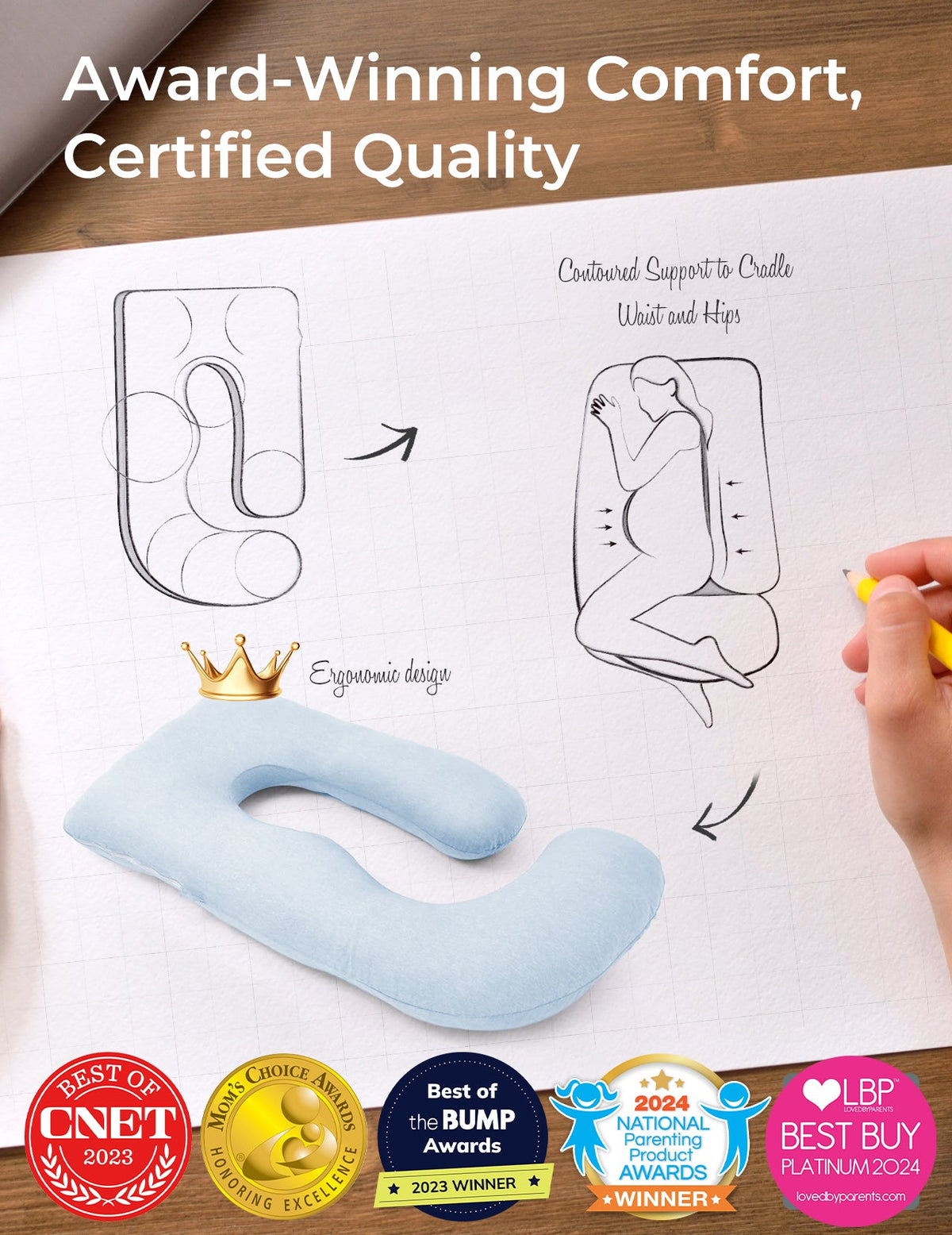 Huggable U-Shaped Pregnancy Pillow