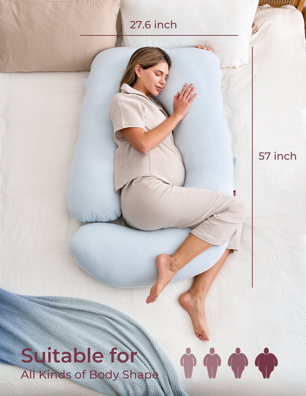 Huggable U-Shaped Pregnancy Pillow