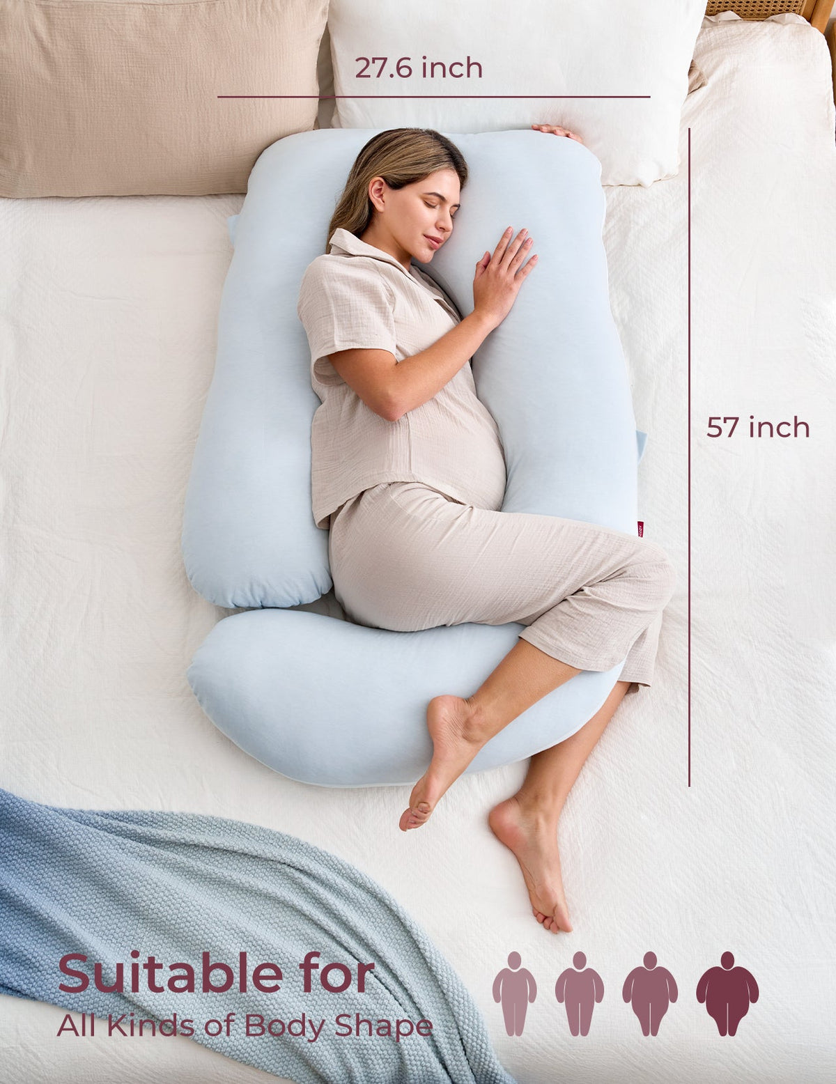 Huggable U-Shaped Pregnancy Pillow