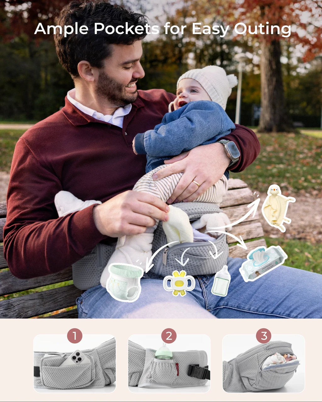 Move2Fit 2-in-1 Hip Seat Carrier