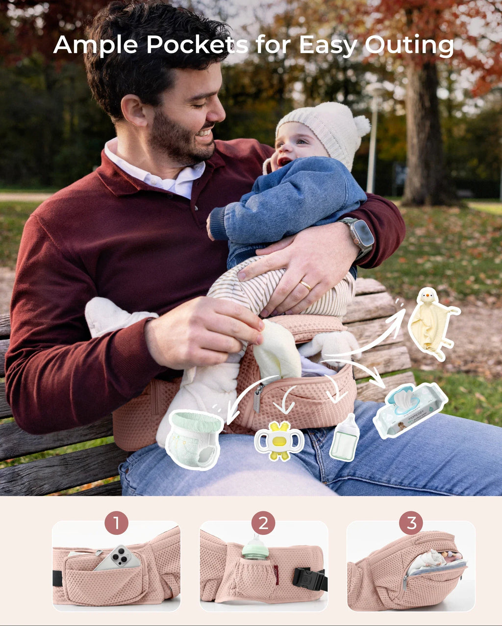 Move2Fit 2-in-1 Hip Seat Carrier