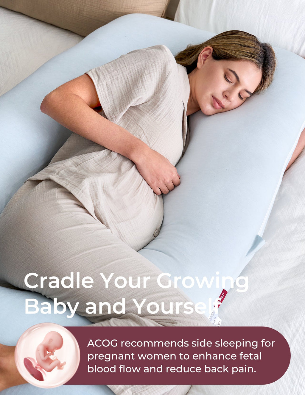 Huggable U-Shaped Pregnancy Pillow