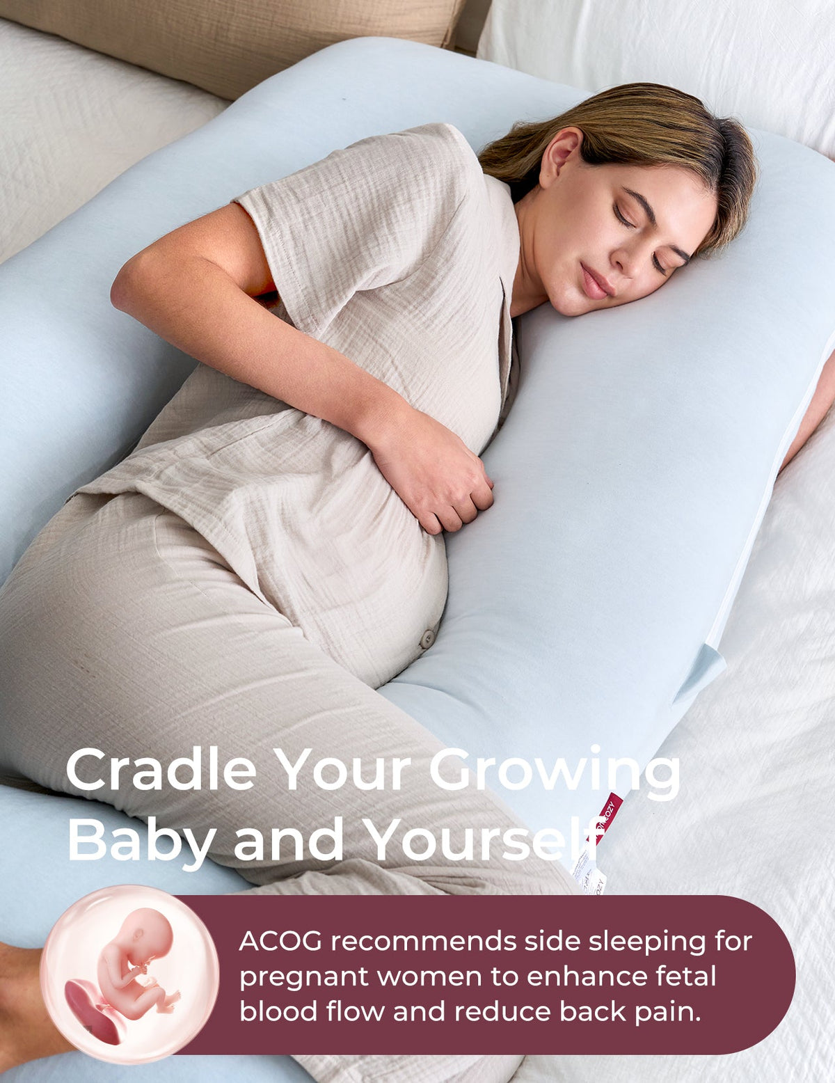 Huggable U-Shaped Pregnancy Pillow